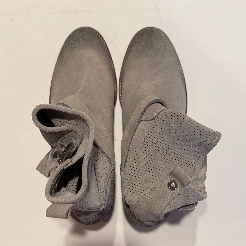 Donald J. Pliner Gray Suede Ankle Booties